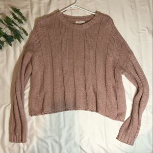 PacSun blush nude knit sweater, large ribbing, medium